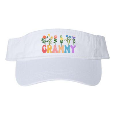 Cute Retro Floral Grammy Valucap Bio-Washed Visor