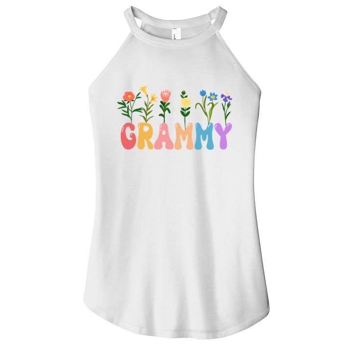 Cute Retro Floral Grammy Women's Perfect Tri Rocker Tank