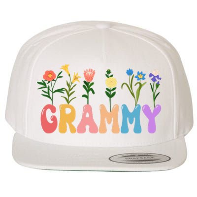 Cute Retro Floral Grammy Wool Snapback Cap