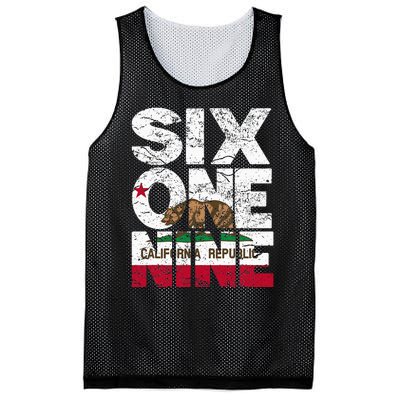 California Republic Flag 619 Area Code Mesh Reversible Basketball Jersey Tank