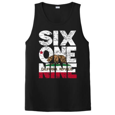 California Republic Flag 619 Area Code PosiCharge Competitor Tank