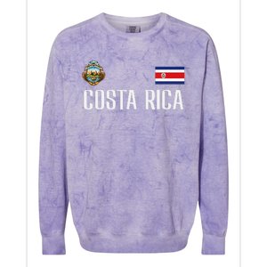 Costa Rica Flag Football Soccer Fan Colorblast Crewneck Sweatshirt