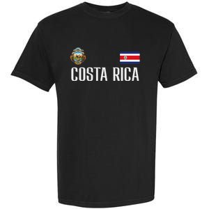 Costa Rica Flag Football Soccer Fan Garment-Dyed Heavyweight T-Shirt