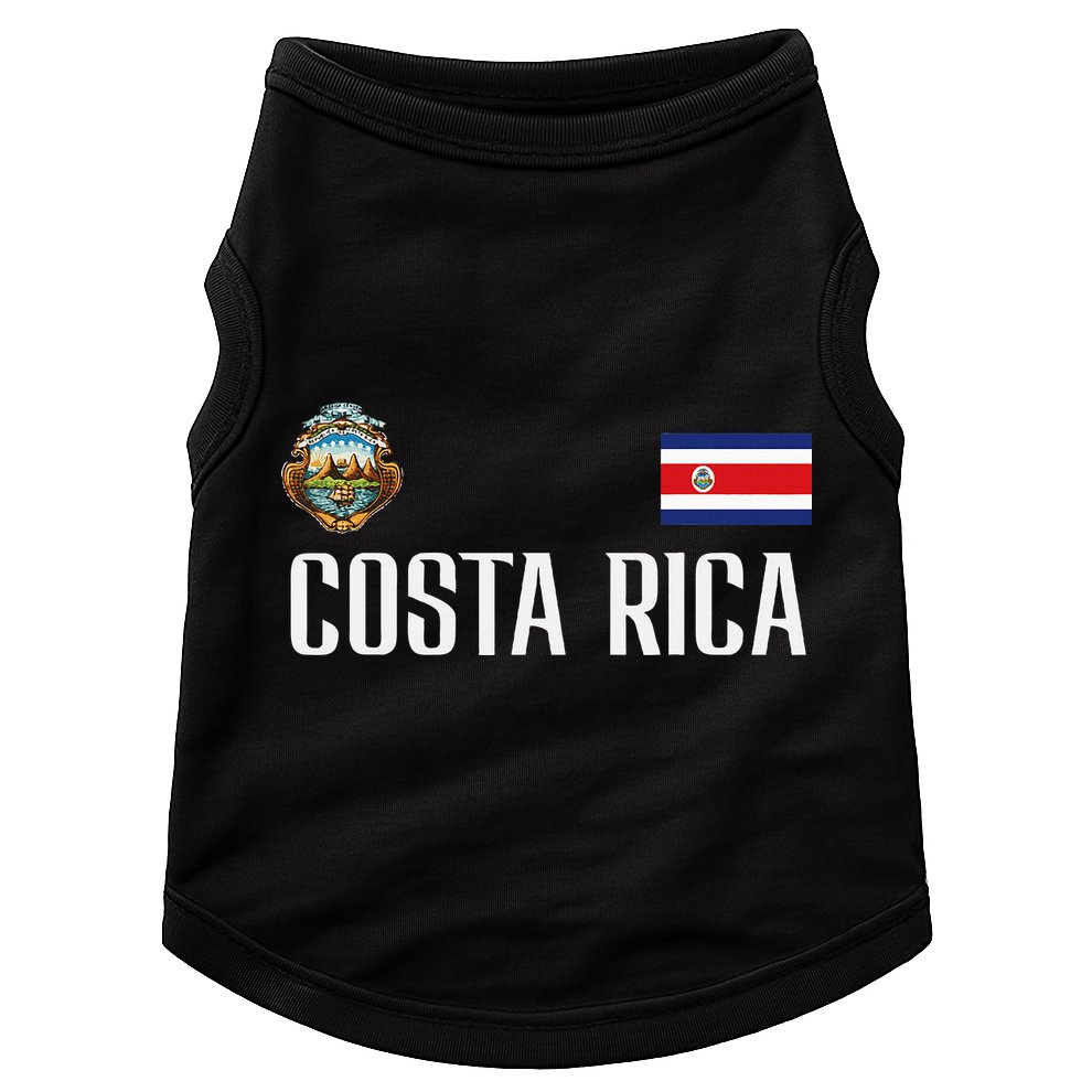 Costa Rica Flag Football Soccer Fan Doggie Tank