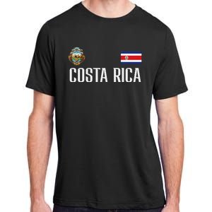 Costa Rica Flag Football Soccer Fan Adult ChromaSoft Performance T-Shirt