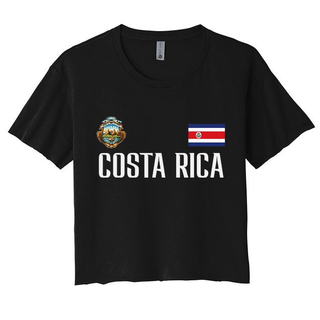 Costa Rica Flag Football Soccer Fan Crop Top
