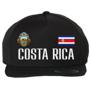 Costa Rica Flag Football Soccer Fan Wool Snapback Cap