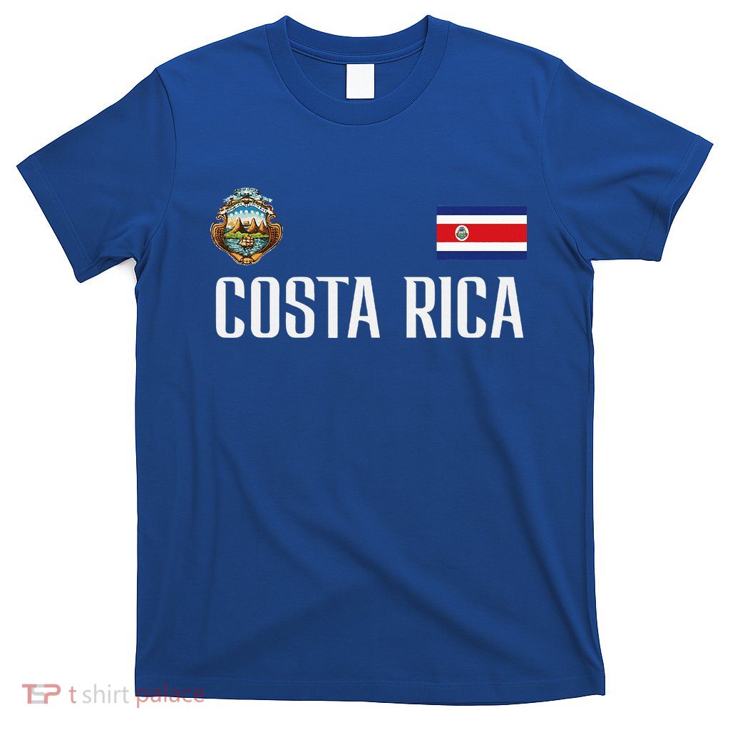 Costa Rica Flag Football Soccer Fan T-Shirt