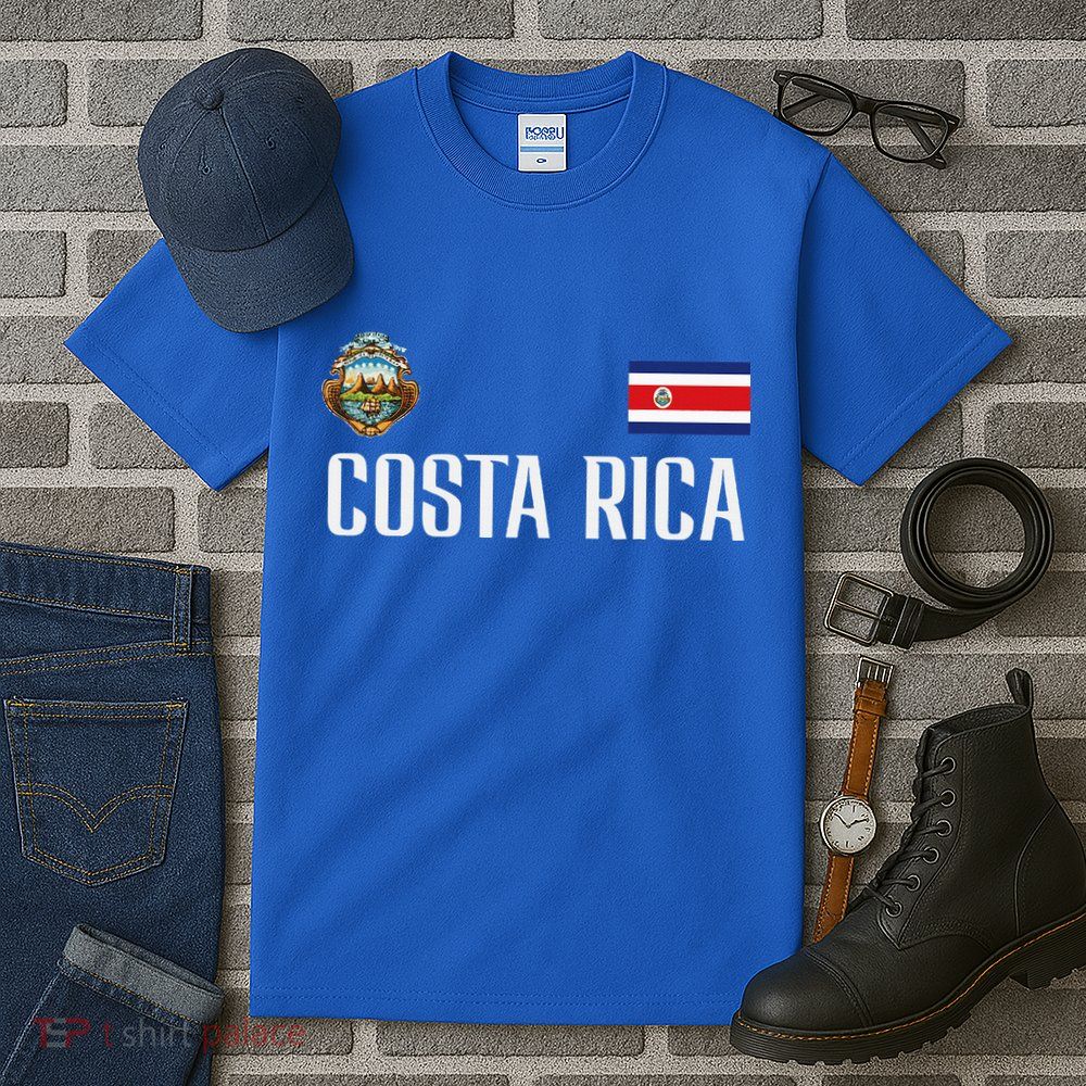 Costa Rica Flag Football Soccer Fan Tall T-Shirt