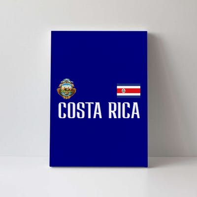 Costa Rica Flag Football Soccer Fan Canvas