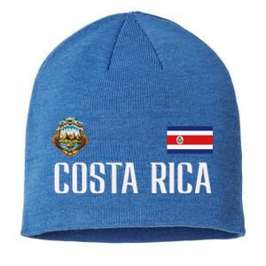 Costa Rica Flag Football Soccer Fan Sustainable Beanie