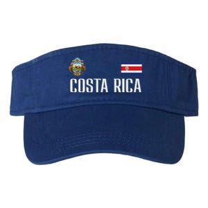 Costa Rica Flag Football Soccer Fan Valucap Bio-Washed Visor