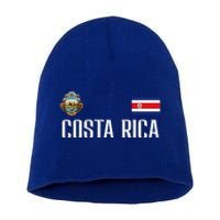 Costa Rica Flag Football Soccer Fan Short Acrylic Beanie