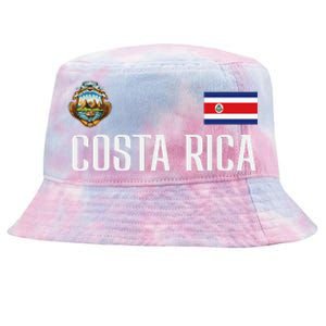 Costa Rica Flag Football Soccer Fan Tie-Dyed Bucket Hat