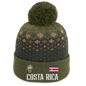 Costa Rica Flag Football Soccer Fan The Baniff Cuffed Pom Beanie