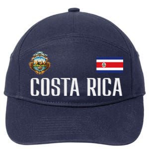 Costa Rica Flag Football Soccer Fan 7-Panel Snapback Hat