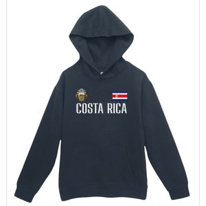 Costa Rica Flag Football Soccer Fan Urban Pullover Hoodie