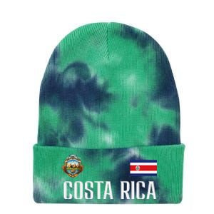 Costa Rica Flag Football Soccer Fan Tie Dye 12in Knit Beanie