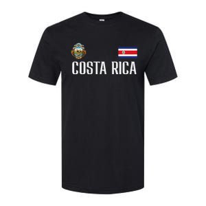 Costa Rica Flag Football Soccer Fan Softstyle CVC T-Shirt