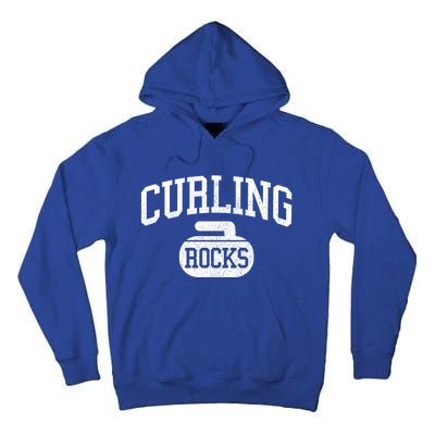 Curling Rocks Funny Winter Sports Gift Tall Hoodie