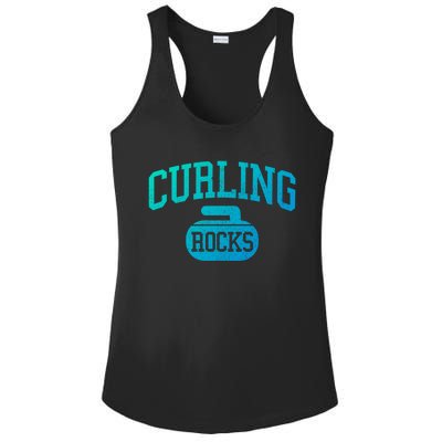 Curling Rocks Funny Winter Sports Gift Ladies PosiCharge Competitor Racerback Tank