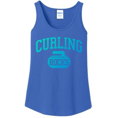 Curling Rocks Funny Winter Sports Gift Ladies Essential Tank