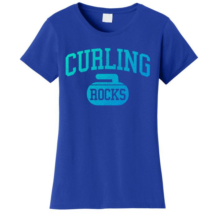 Curling Rocks Funny Winter Sports Gift Women's T-Shirt