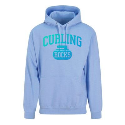 Curling Rocks Funny Winter Sports Gift Unisex Surf Hoodie