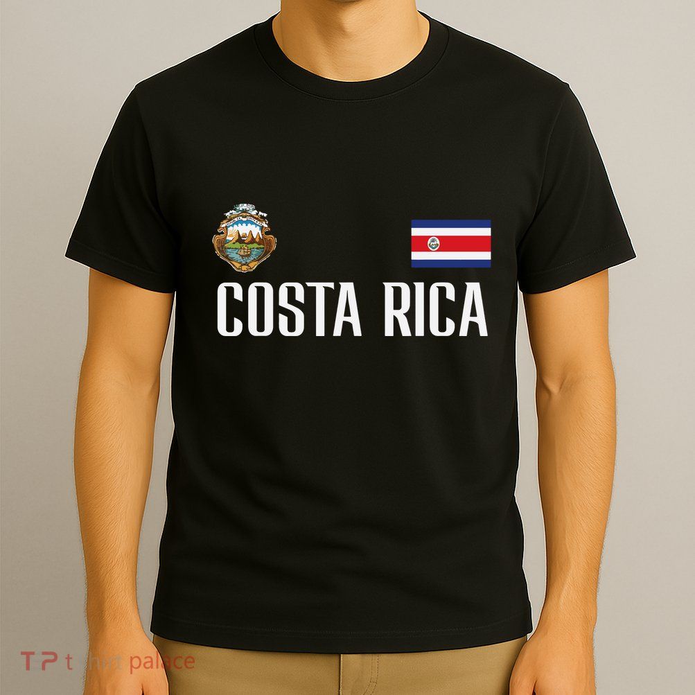 Costa Rica Flag Football Soccer Fan Women T-Shirt