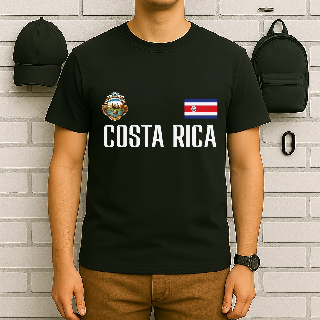 Costa Rica Flag Football Soccer Fan Women T-Shirt