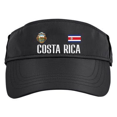 Costa Rica Flag Football Soccer Fan Women Adult Drive Performance Visor