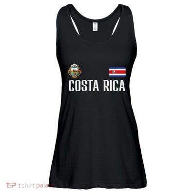 Costa Rica Flag Football Soccer Fan Women Ladies Essential Flowy Tank
