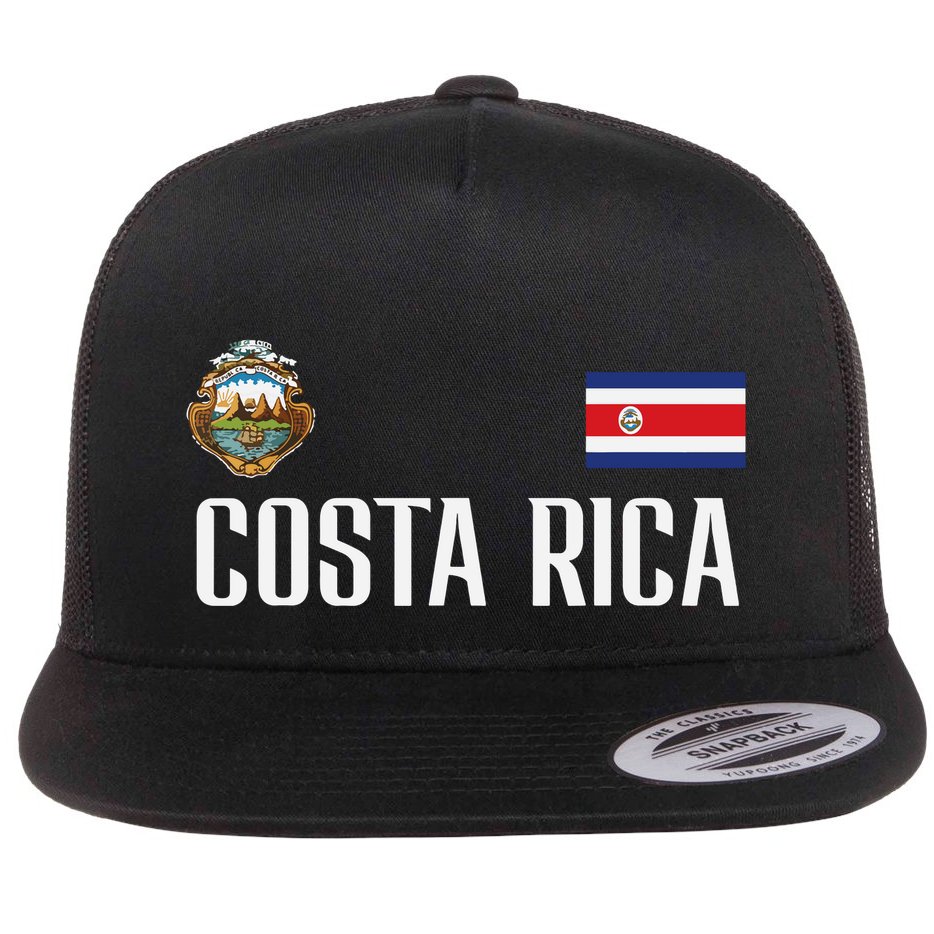 Costa Rica Flag Football Soccer Fan Women Flat Bill Trucker Hat
