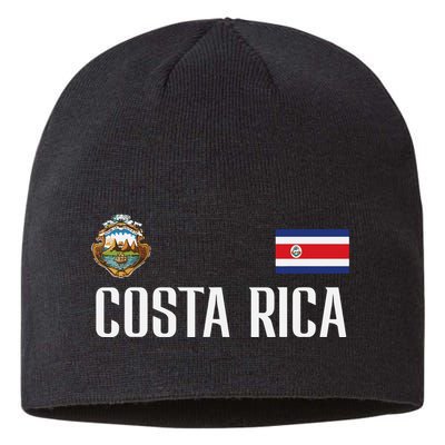 Costa Rica Flag Football Soccer Fan Women Sustainable Beanie