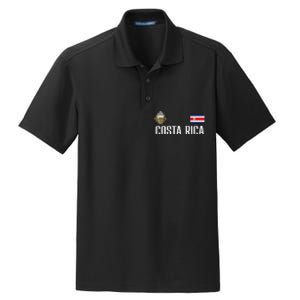 Costa Rica Flag Football Soccer Fan Women Dry Zone Grid Polo