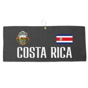 Costa Rica Flag Football Soccer Fan Women Large Microfiber Waffle Golf Towel