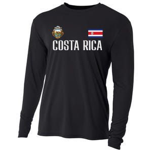 Costa Rica Flag Football Soccer Fan Women Cooling Performance Long Sleeve Crew