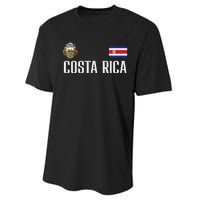 Costa Rica Flag Football Soccer Fan Women Performance Sprint T-Shirt