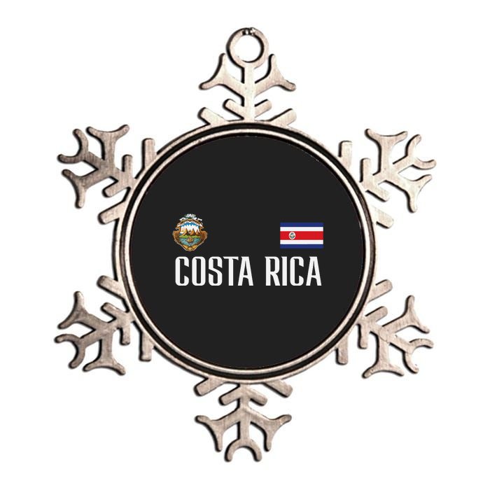 Costa Rica Flag Football Soccer Fan Women Metallic Star Ornament