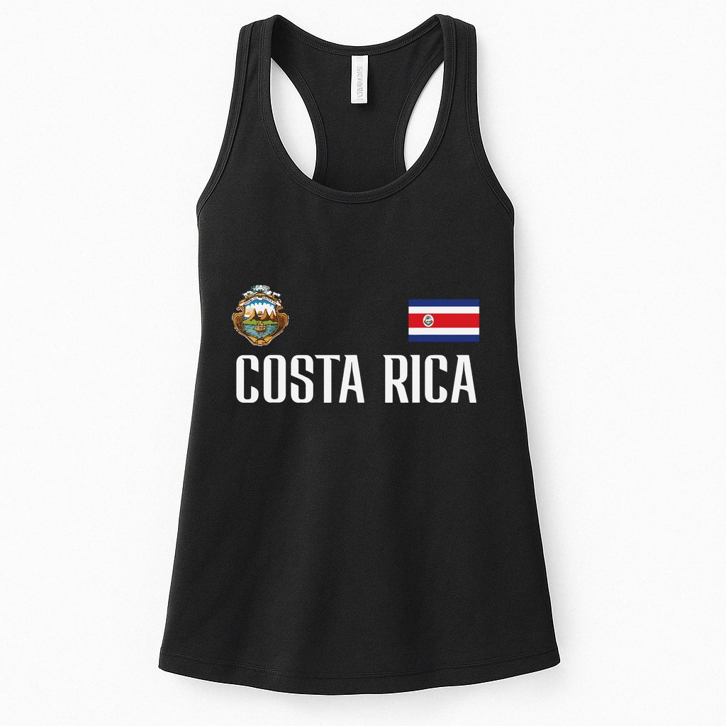 Costa Rica Flag Football Soccer Fan Women Womens Tank Top