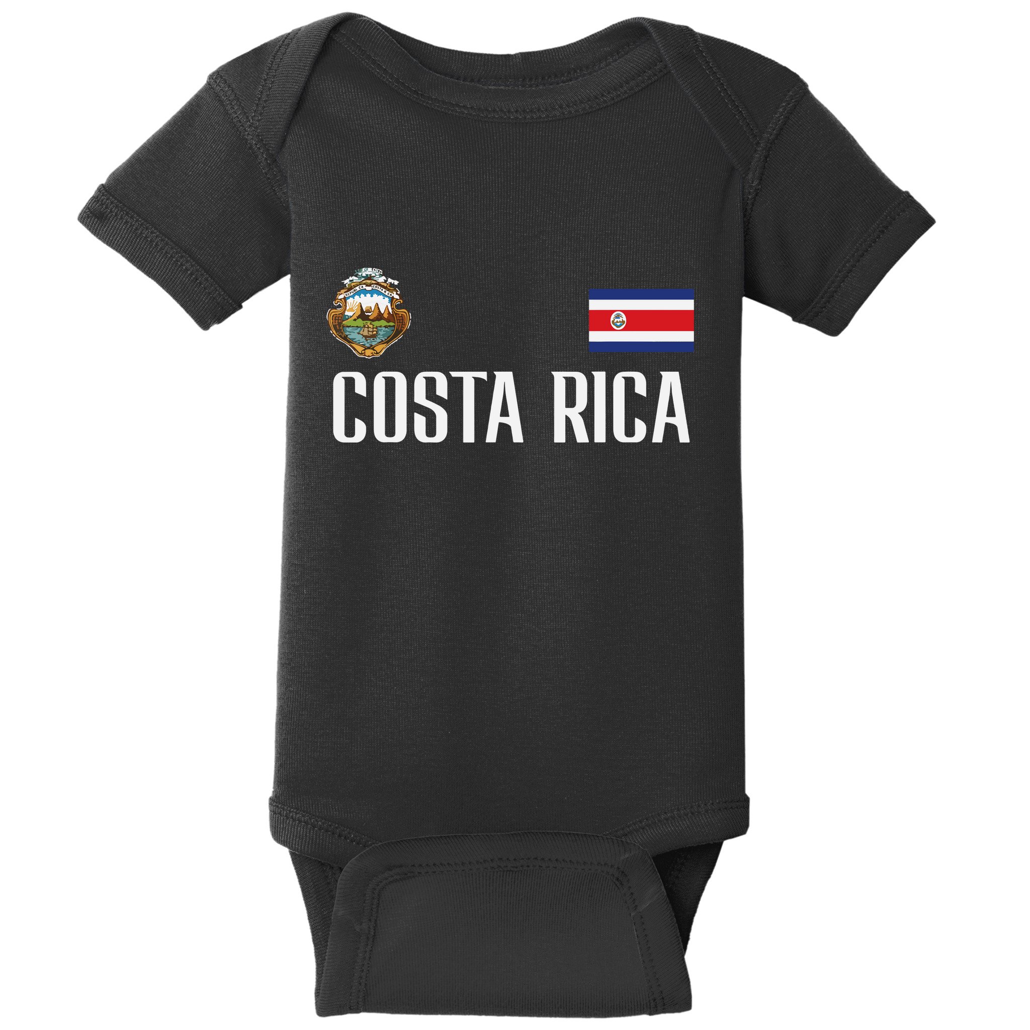 Costa Rica Flag Football Soccer Fan Women Baby Bodysuit