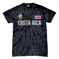 Costa Rica Flag Football Soccer Fan Women Tie-Dye T-Shirt