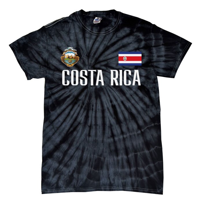 Costa Rica Flag Football Soccer Fan Women Tie-Dye T-Shirt