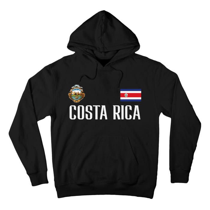 Costa Rica Flag Football Soccer Fan Women Tall Hoodie