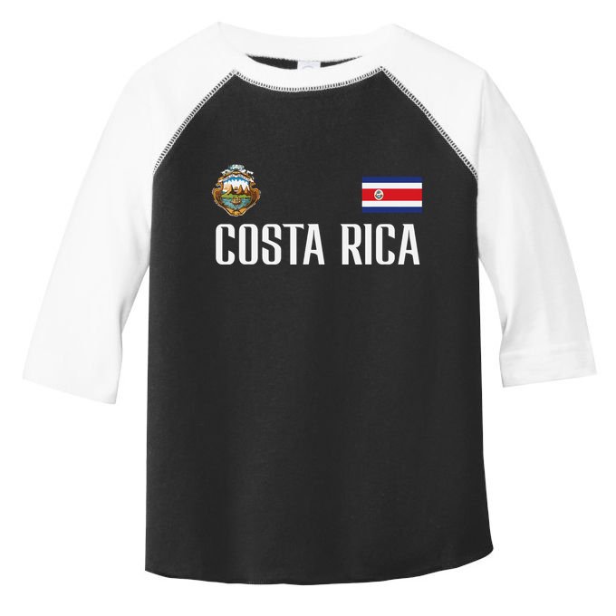 Costa Rica Flag Football Soccer Fan Women Toddler Fine Jersey T-Shirt