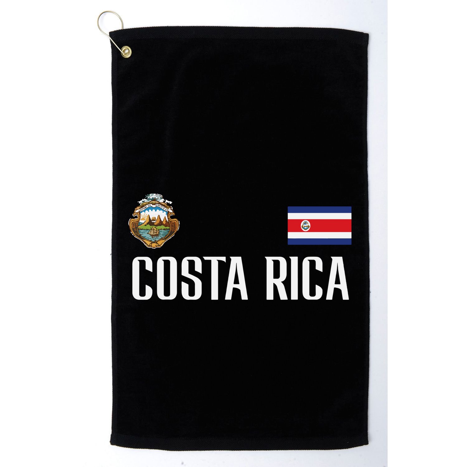 Costa Rica Flag Football Soccer Fan Women Golf Towel