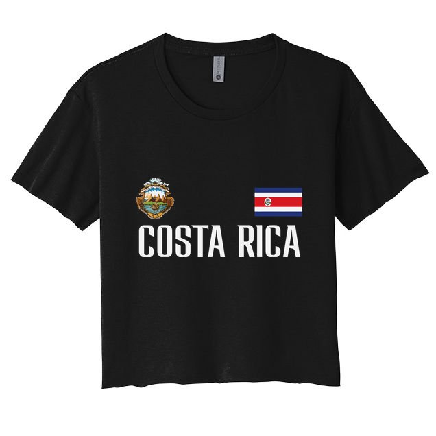 Costa Rica Flag Football Soccer Fan Women Crop Top