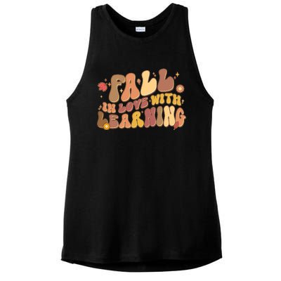 Cute Retro Fall In Love With Learning Ladies PosiCharge Tri-Blend Wicking Tank