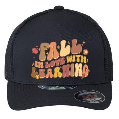 Cute Retro Fall In Love With Learning Flexfit Unipanel Trucker Cap