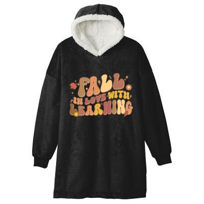 Cute Retro Fall In Love With Learning Hooded Wearable Blanket